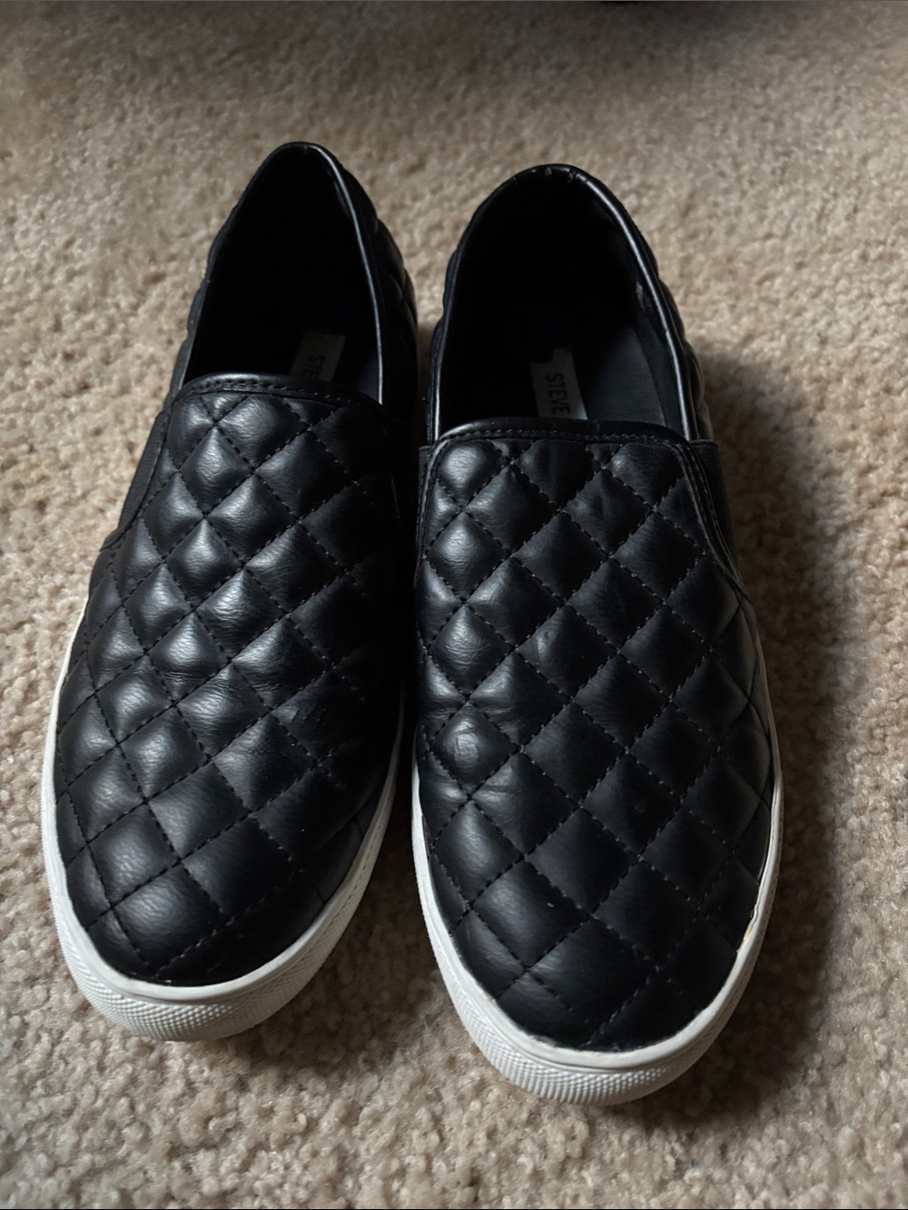 Steve Madden Black Quilted Shoes